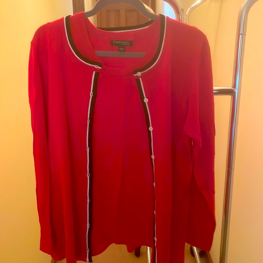 Chadwicks of Boston Red Sweater Set-size L-worn once